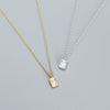 Wholesale Necklace 925 Silver Geometric Rectangular Zircon Electroplated Ochain For Women