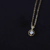 Wholesale Necklace 225 Silver Goldplated Geometric Cut Out Square Set With Zirconia O Word Chain For Women