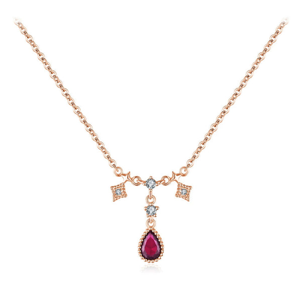 Wholesale Necklace Silver 925 Sterling Inlaid Zircon Geometric Niche Design Tassel Clavicle Chain For Women