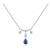 Wholesale Necklace Silver 925 Sterling Inlaid Zircon Geometric Niche Design Tassel Clavicle Chain For Women