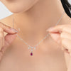 Wholesale Necklace Silver 925 Sterling Inlaid Zircon Geometric Niche Design Tassel Clavicle Chain For Women