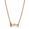 Wholesale Necklace Snake Pendant Copper Chain Titanium Steel Inlaid Zircon Retro Animals Geometric Electroplating