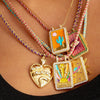 Wholesale Necklace Snake Pendant Copper Chain Titanium Steel Inlaid Zircon Retro Animals Geometric Electroplating