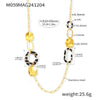 Wholesale Necklace Stainless Steel Acrylic Circle Leopard Print Woolen Electroplated 316L Stainless Steel Unisex