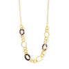 Wholesale Necklace Stainless Steel Acrylic Circle Leopard Print Woolen Electroplated 316L Stainless Steel Unisex