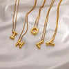 Wholesale Necklace Stainless Steel Alloy Letter Balloon 3D Initial Gold Plated Electroplated Unisex