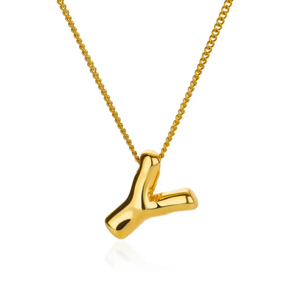 Wholesale Necklace Stainless Steel Alloy Letter Balloon 3D Initial Gold Plated Electroplated Unisex