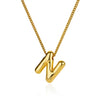 Wholesale Necklace Stainless Steel Alloy Letter Balloon 3D Initial Gold Plated Electroplated Unisex