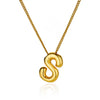 Wholesale Necklace Stainless Steel Alloy Letter Balloon 3D Initial Gold Plated Electroplated Unisex