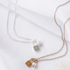 Wholesale Necklace Stainless Steel And Titanium Steel With 26 Letters Pearl Lock Pendant And 12 Constellations Handmade Ochain Plated With 18K Gold For Women