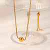 Wholesale Necklace Stainless Steel Box Chain Geometric Pattern Electroplating For Women
