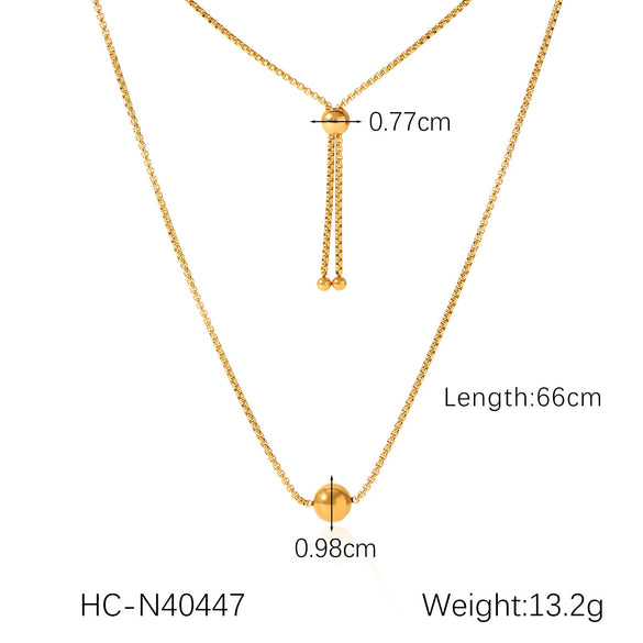 Wholesale Necklace Stainless Steel Box Chain Geometric Pattern Electroplating For Women