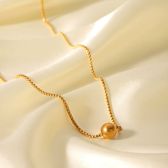 Wholesale Necklace Stainless Steel Box Chain Geometric Pattern Electroplating For Women