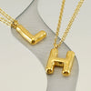 Wholesale Necklace Stainless Steel Chubby Bubble Letter Design Polished Unisex Cross Chain
