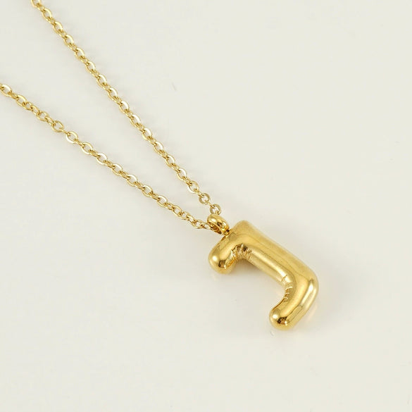 Wholesale Necklace Stainless Steel Chubby Bubble Letter Design Polished Unisex Cross Chain