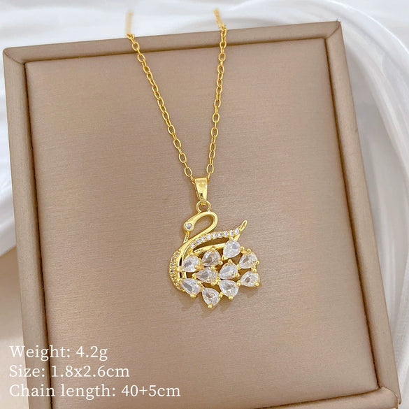 Wholesale Necklace Stainless Steel Copper Animal Zodiac Cartoon Minimalist Style