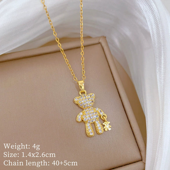 Wholesale Necklace Stainless Steel Copper Animal Zodiac Cartoon Minimalist Style