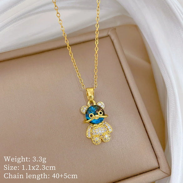 Wholesale Necklace Stainless Steel Copper Animal Zodiac Cartoon Minimalist Style