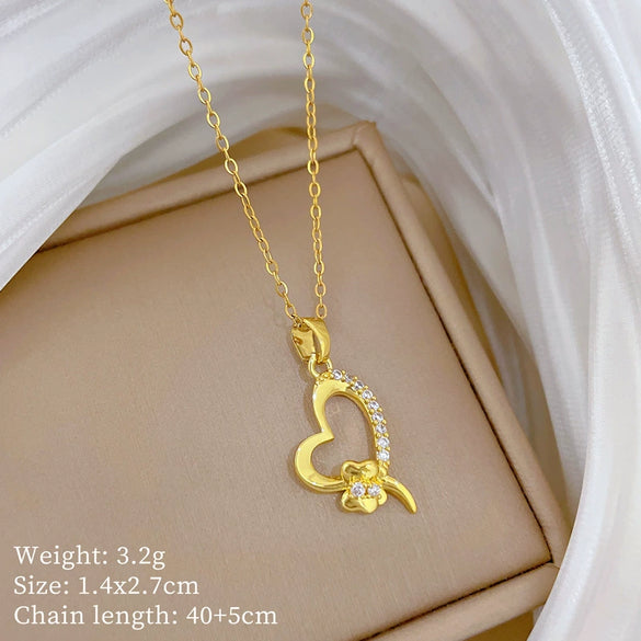 Wholesale Necklace Stainless Steel Copper Animal Zodiac Cartoon Minimalist Style