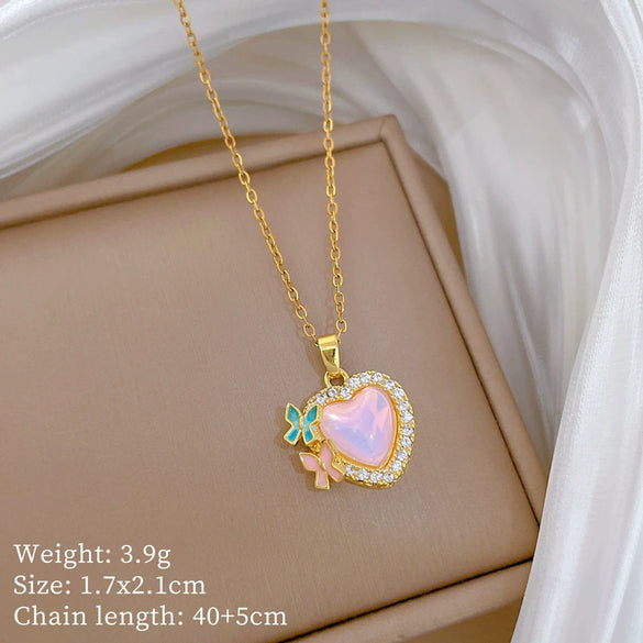 Wholesale Necklace Stainless Steel Copper Animal Zodiac Cartoon Minimalist Style