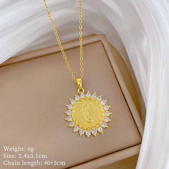Wholesale Necklace Stainless Steel Copper Animal Zodiac Cartoon Minimalist Style