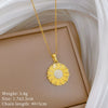 Wholesale Necklace Stainless Steel Copper Geometric Daisy Style
