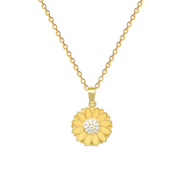 Wholesale Necklace Stainless Steel Copper Geometric Daisy Style