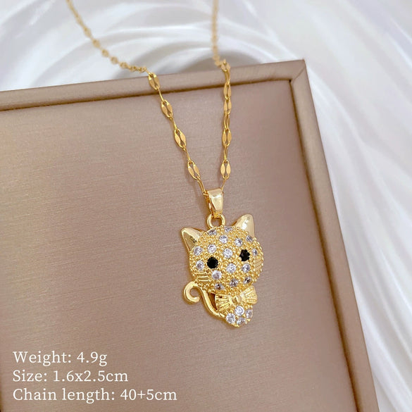 Wholesale Necklace Stainless Steel Copper Geometric Light Luxury Style