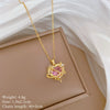 Wholesale Necklace Stainless Steel Copper Geometric Light Luxury Style