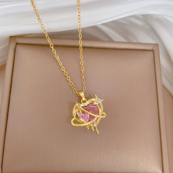 Wholesale Necklace Stainless Steel Copper Geometric Light Luxury Style