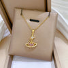 Wholesale Necklace Stainless Steel Copper Geometric Love Star Full Diamond Cartoon Minimalist Style Unisex