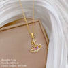 Wholesale Necklace Stainless Steel Copper Geometric Love Star Full Diamond Cartoon Minimalist Style Unisex