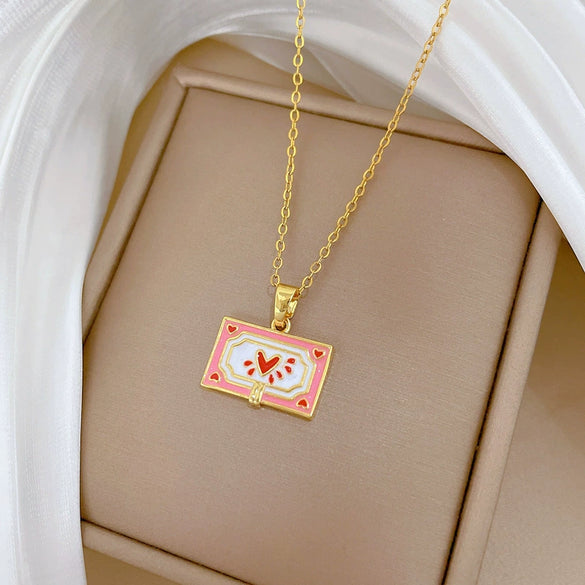 Wholesale Necklace Stainless Steel Copper Geometric Minimalist Style