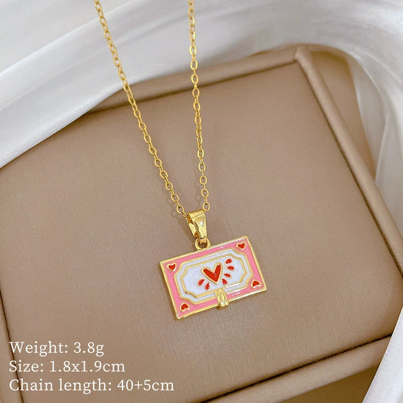Wholesale Necklace Stainless Steel Copper Geometric Minimalist Style