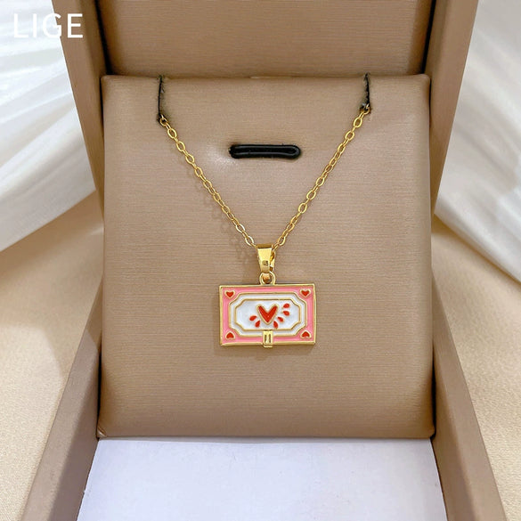 Wholesale Necklace Stainless Steel Copper Geometric Minimalist Style
