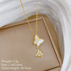 Wholesale Necklace Stainless Steel Copper Hollow Shell Butterfly Geometric Cartoon Natural Light Luxury Elegant Gorgeous Unisex