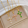 Wholesale Necklace Stainless Steel Cross Geometric Female Light Luxury Temperament
