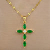 Wholesale Necklace Stainless Steel Cross Geometric Female Light Luxury Temperament
