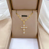 Wholesale Necklace Stainless Steel Cross Geometric Female Light Luxury Temperament