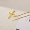 Wholesale Necklace Stainless Steel Cross Hip Hop Fashion Electroplating Ochain Unisex