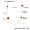Wholesale Necklace 316L Stainless Steel Czech Faceted Glass Water Drop Triangular Geometric Light Luxury Electroplating Women's