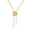 Wholesale Necklace Stainless Steel Flower Bow Tie Pattern Irregular Round Pendant Electroplating Design For Women