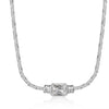 Wholesale Necklace Stainless Steel Geometric Braided Chain Mixed Gemstone Setting 18K Gold Plated