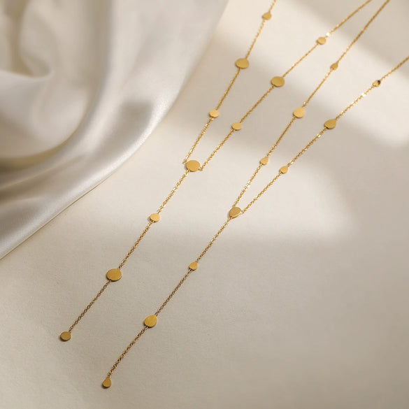 Wholesale Necklace Stainless Steel Geometric Chain Tassel Clavicle Chain For Female