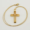Wholesale Necklace 316L Stainless Steel Geometric Cross Electroplated 18K Gold For Women