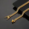 Wholesale Necklace Stainless Steel Geometric Cuban Chain Faucet Buckle Unisex Personality Style
