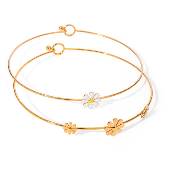 Wholesale Necklace Stainless Steel Geometric Daisy Design Jewelry For Women