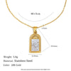 Wholesale Necklace Stainless Steel Geometric Electroplated Heart Tarot Style For Women