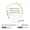 Wholesale Necklace Stainless Steel Geometric Electroplating Twist Ochain Pendant Threelayer