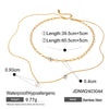Wholesale Necklace Stainless Steel Geometric Electroplating Twist Ochain Pendant Threelayer